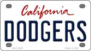 MLB Dodgers License Plate Tag Metal Los Angeles White Wall Sign CA New Series
